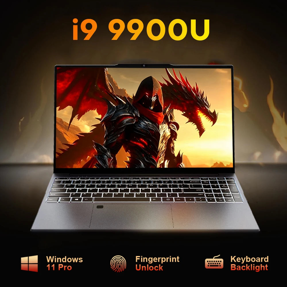 Ultra Slim 16GB RAM 2TB SSD Intel Core I9 Gaming Laptop