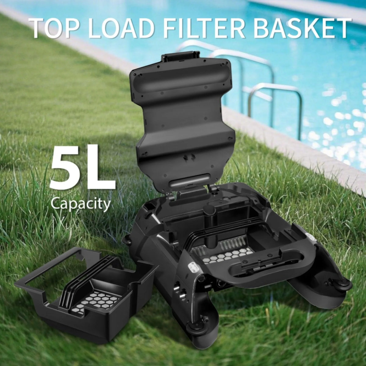 Smart Solar Robotic Pool Skimmer For Automatic Daily Cleaning Tasks