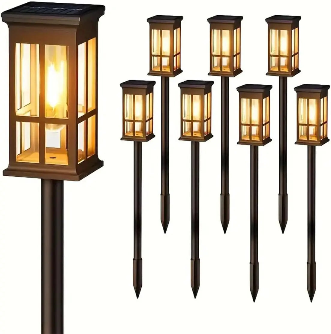 Solar Powered Pathway Lights For Outdoor Garden And Patio Walkway