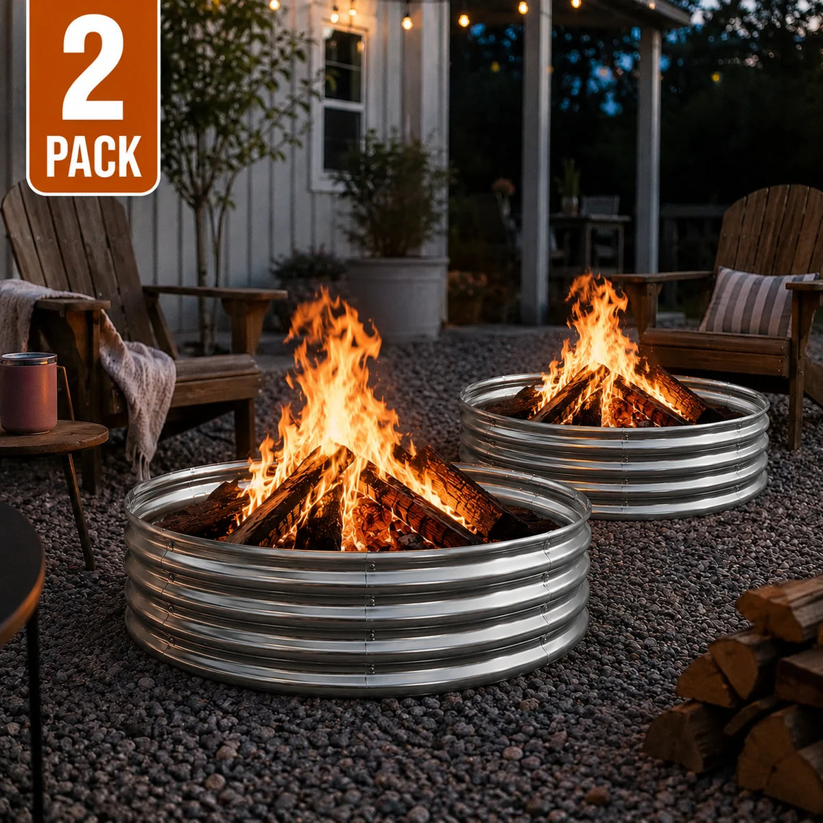 Heavy Duty Galvanized Steel Fire Pit Ring For Outdoor Use