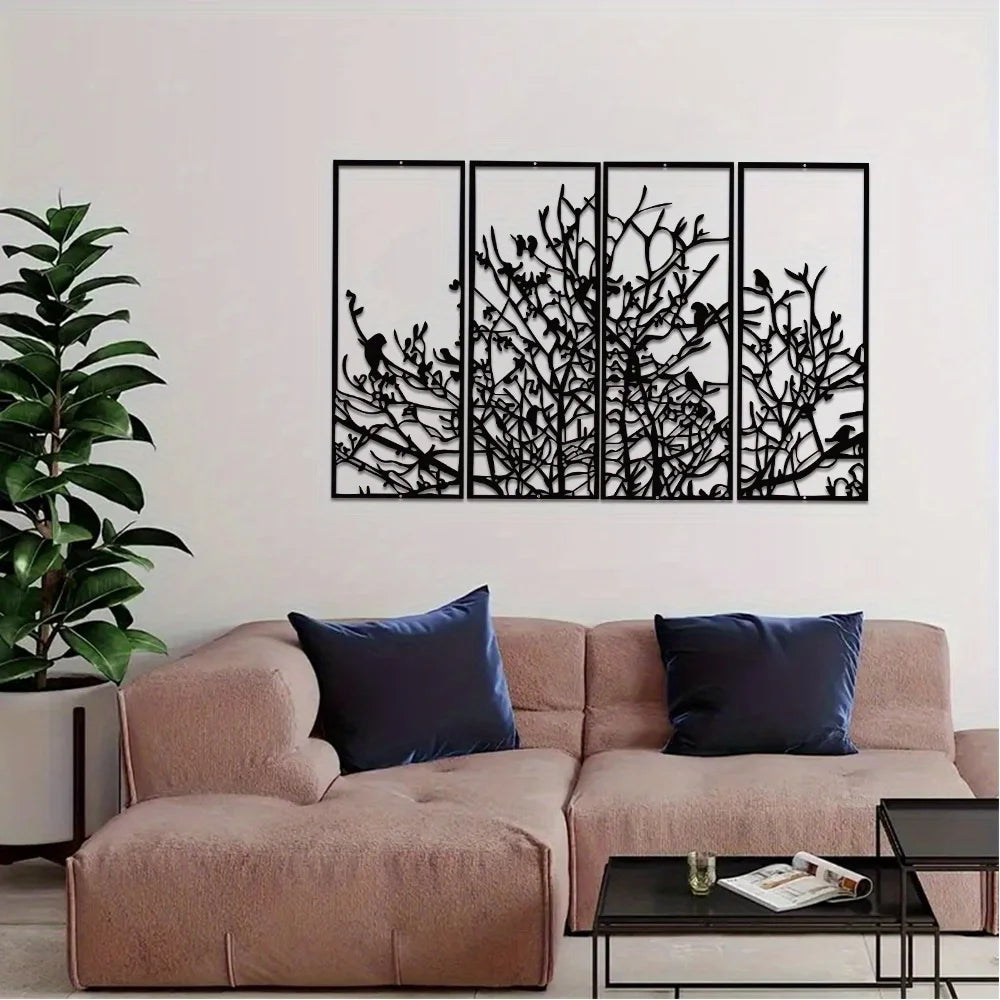 Metal Tree of Life Wall Decor Accent for Family Rooms