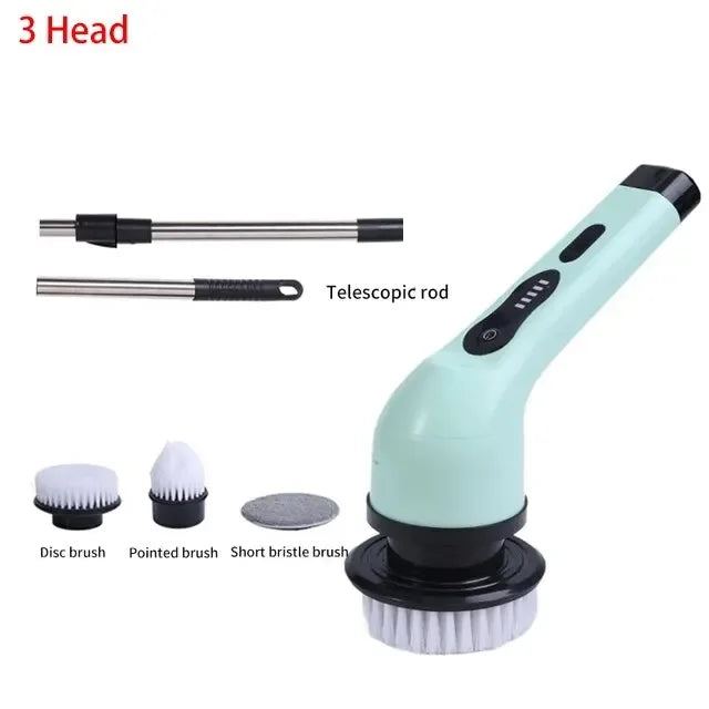 Multifunctional Cordless Electric Spin Scrubber for Bathroom and Kitchen Cleaning