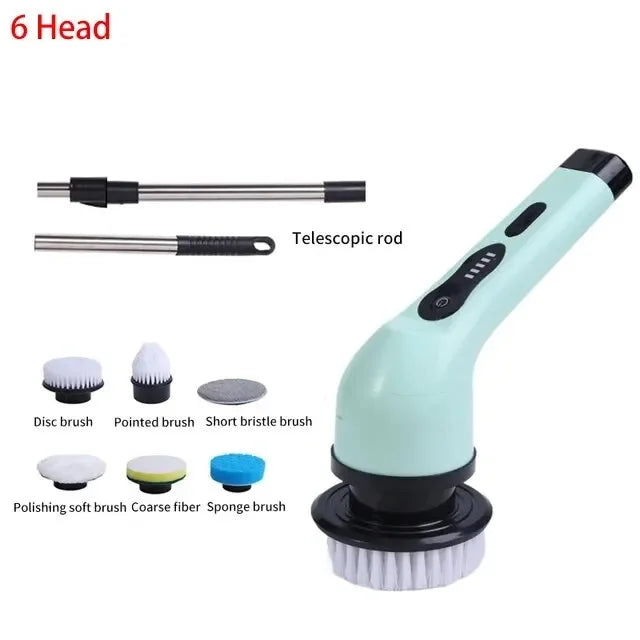 Multifunctional Cordless Electric Spin Scrubber for Bathroom and Kitchen Cleaning