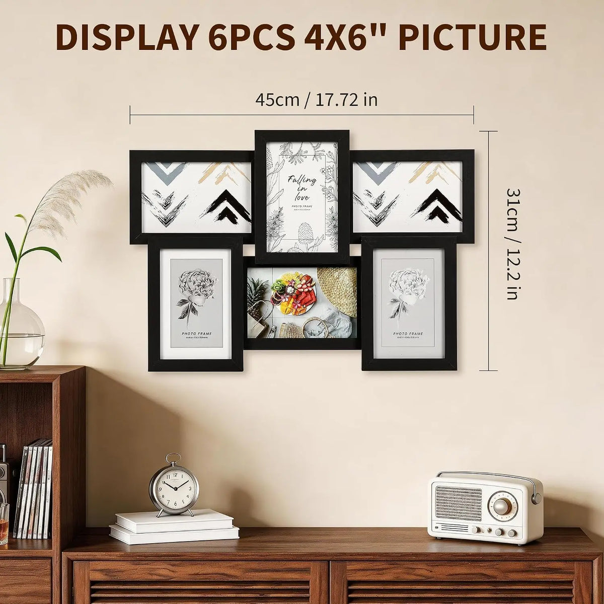 Home Living Room Wall Hanging Photo Frame Collage Decor Set