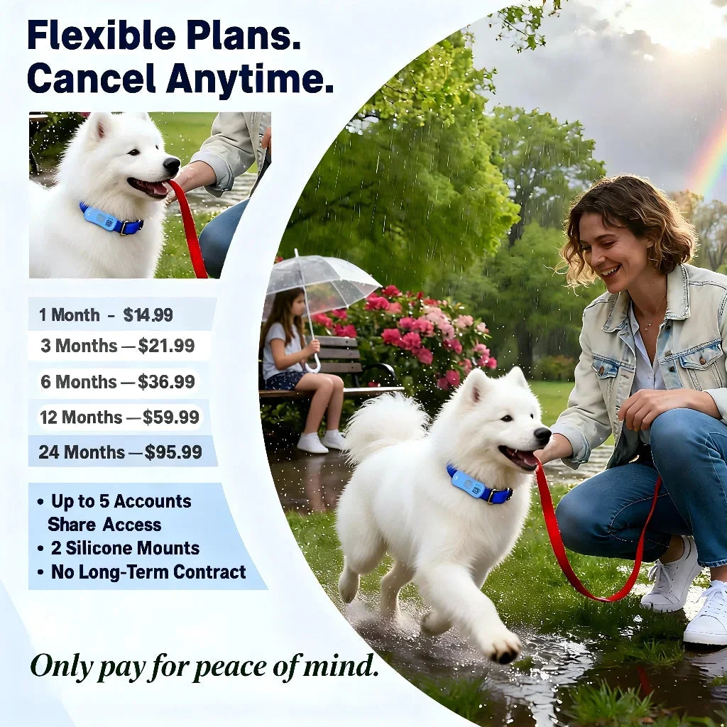 WANWAYTECH GPS Pet Tracker With QR Code And Unlimited Range