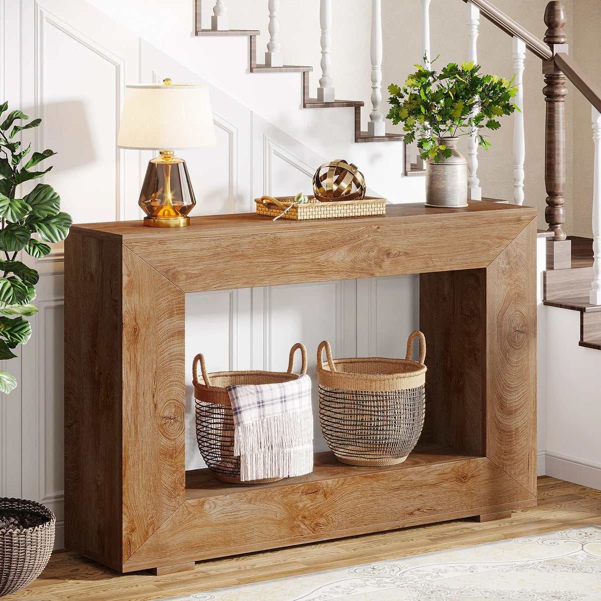 Tribesigns Farmhouse Console Table With Storage For Entryway