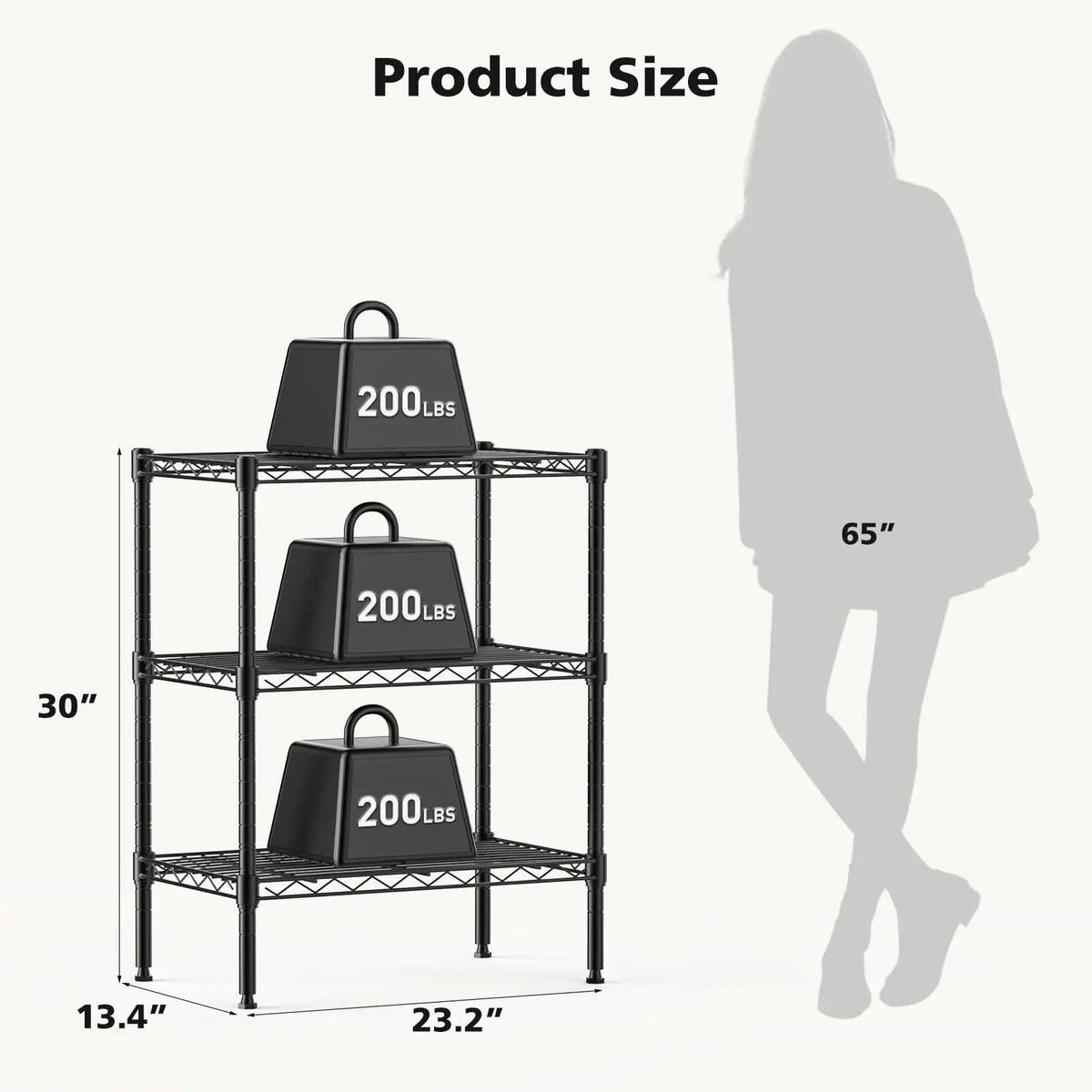 JHK Heavy Duty Adjustable Metal Wire Storage Shelves