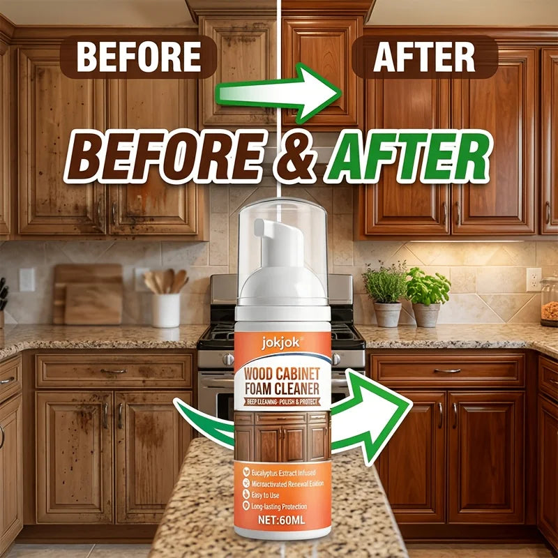 JOKJOK Kitchen Cabinet Cleaner for Grease and Stain Removal
