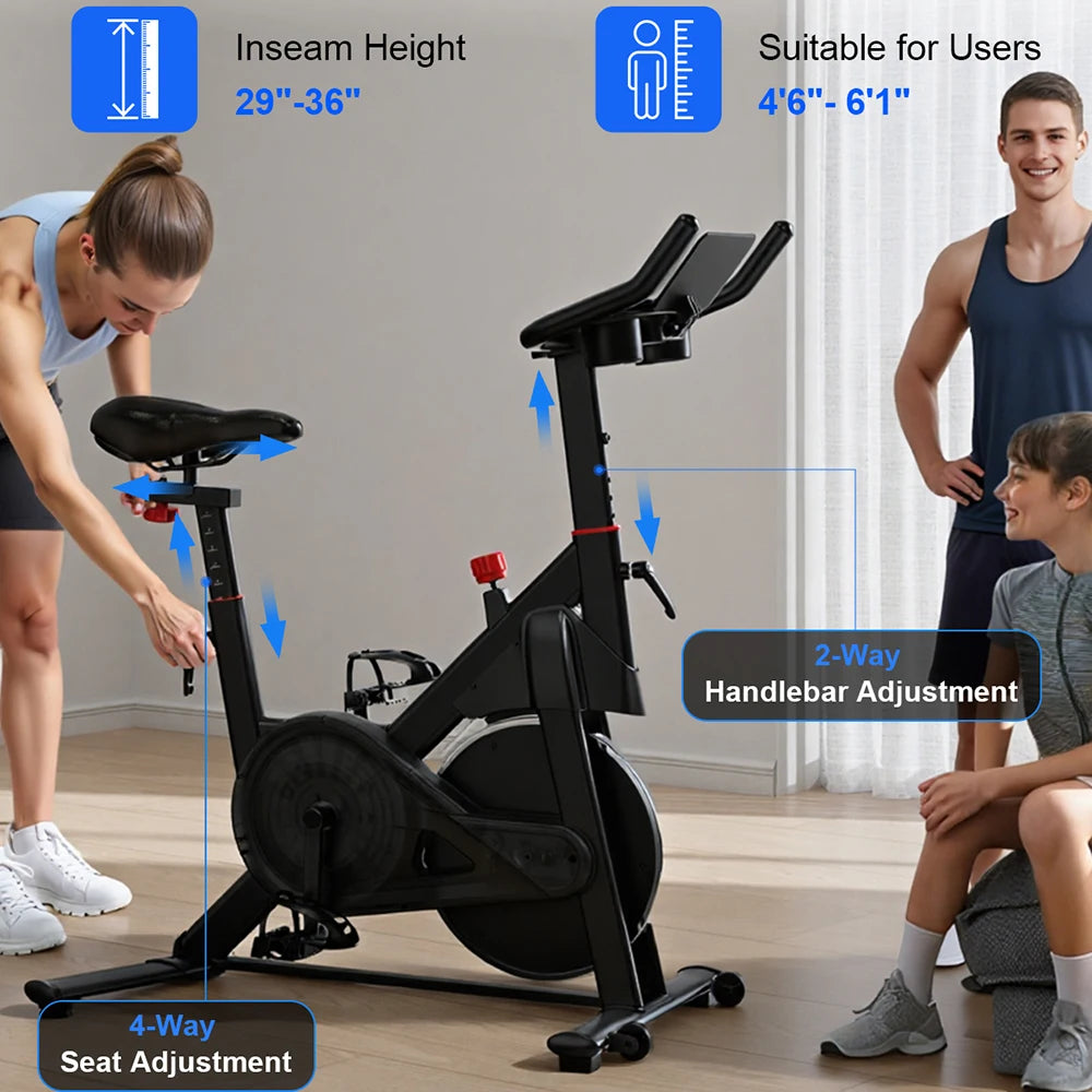 LACUFFY Magnetic Resistance Exercise Bike With 32 Levels For Home