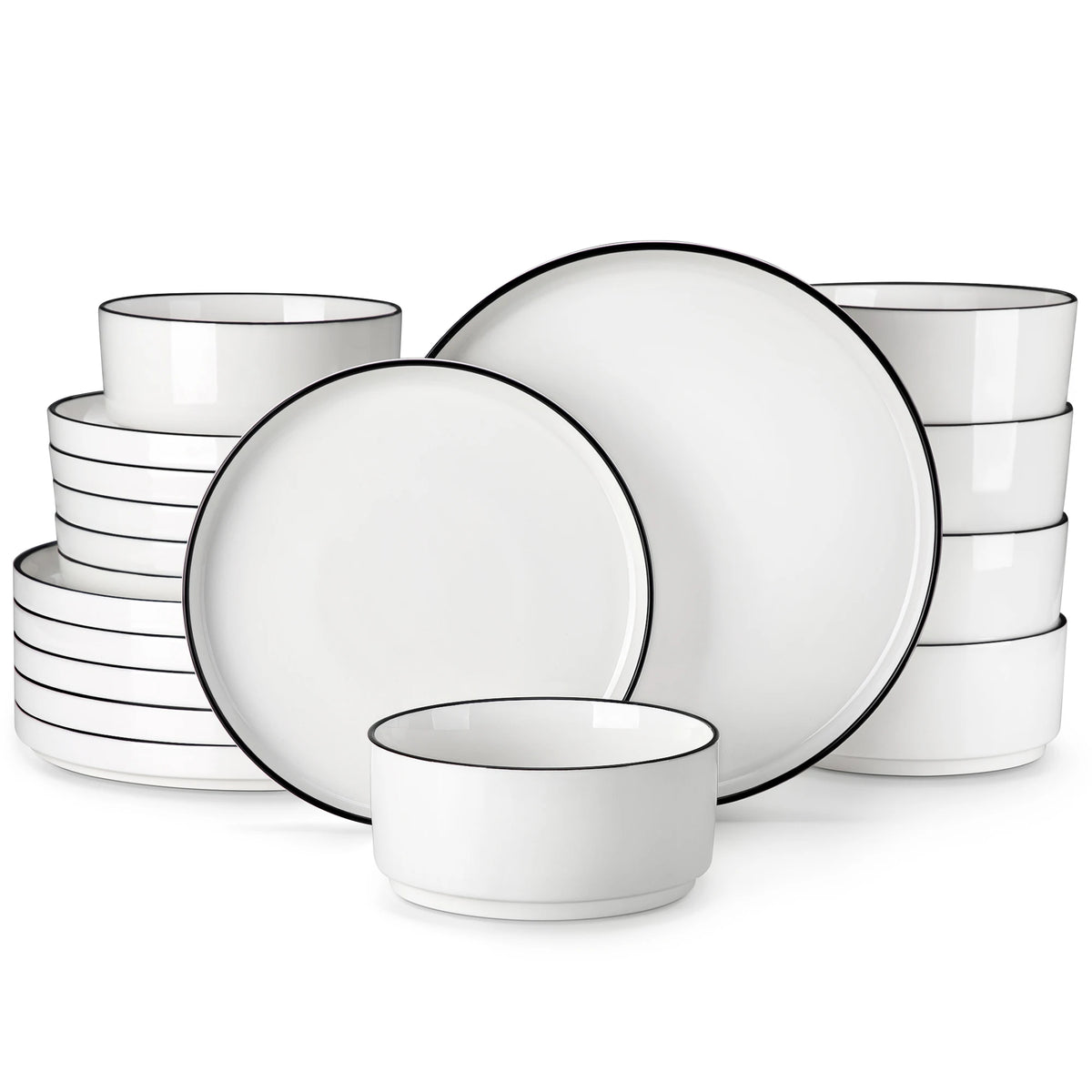Malacasa Ceramic Dinner Plate And Bowl Kitchen Tableware Collection