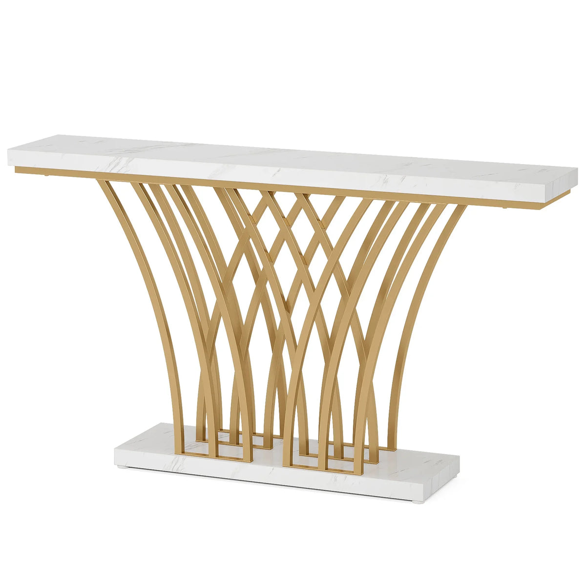 Tribesigns Modern Entryway Console Table With Metal Frame