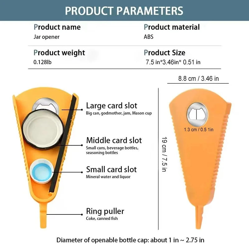 Multifunctional Stainless Steel Manual Can Bottle Jar Opener