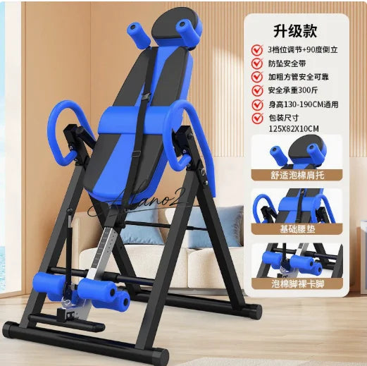 Gravity Inversion Table With Headrest for Back Stretching and Relief