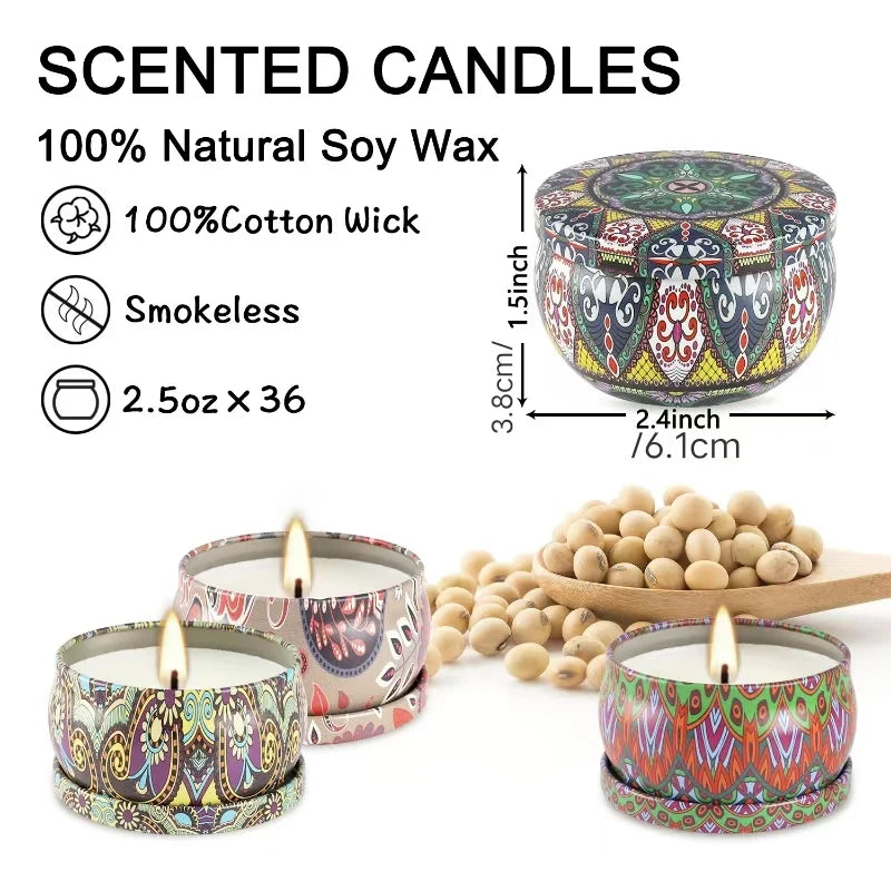 Fclayvts Scented Soy Wax Aromatherapy Candles for Home and Events