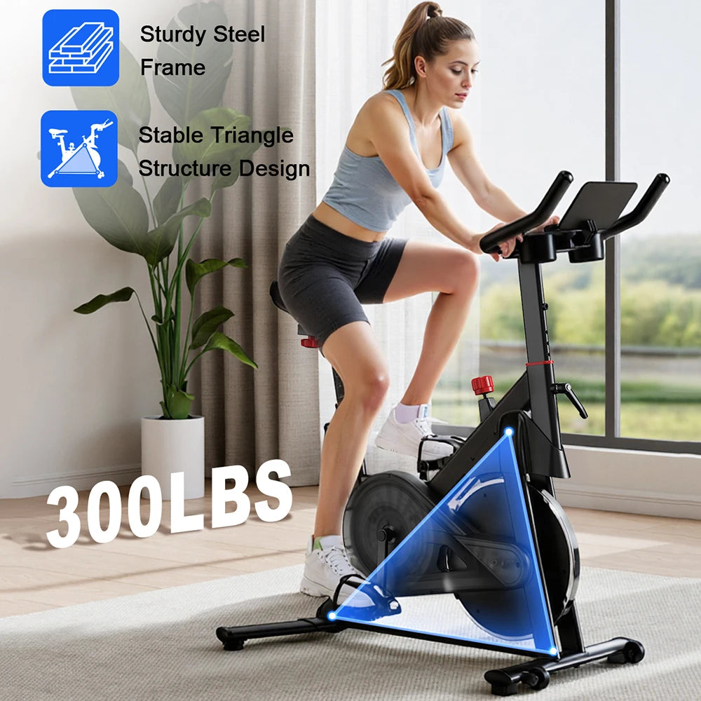 LACUFFY Magnetic Resistance Exercise Bike With 32 Levels For Home
