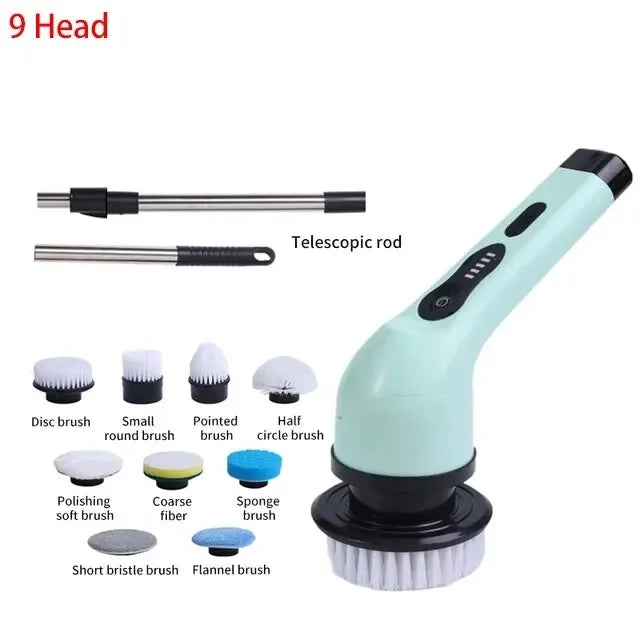 Multifunctional Cordless Electric Spin Scrubber for Bathroom and Kitchen Cleaning