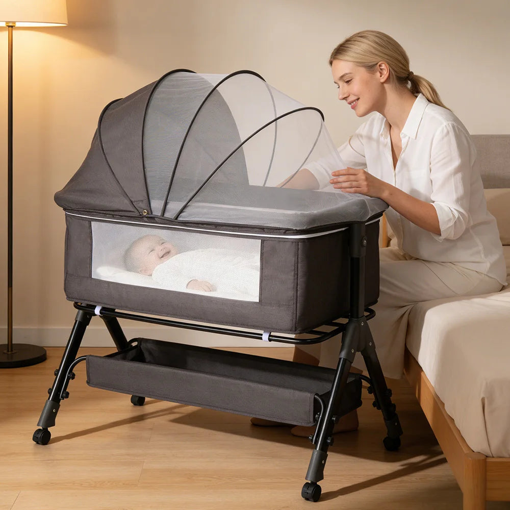 Three In One Portable Baby Bassinet Bedside Sleeper For Newborns