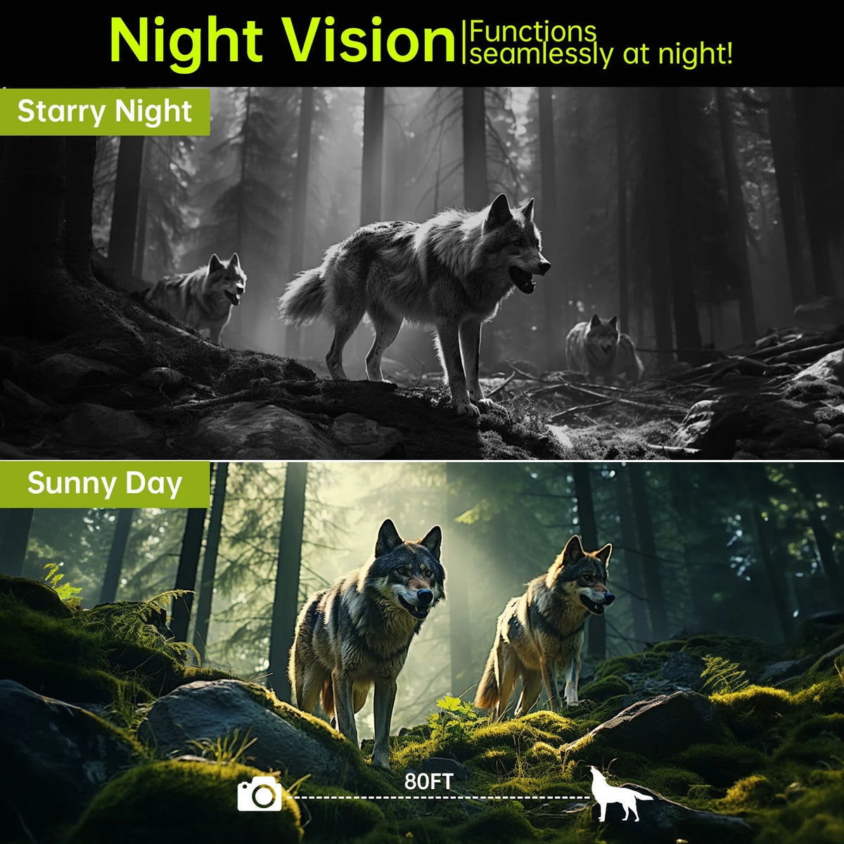 4K Solar Trail Camera With 64MP Night Vision Motion Activation