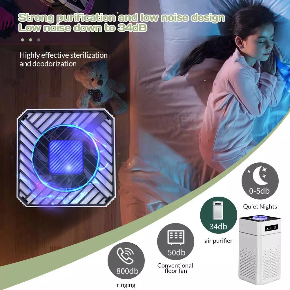 HEPA Air Purifier for Dust Smoke Odors and Pet Allergens