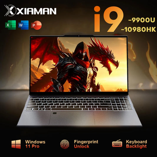 Ultra Slim 16GB RAM 2TB SSD Intel Core I9 Gaming Laptop