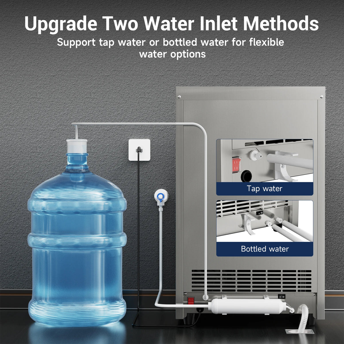 SHICUO Under Counter Commercial Ice Maker With Stainless Steel Design