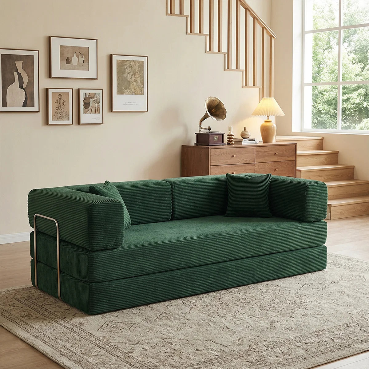 YQzyphyna Convertible Futon Sofa Bed With Folding Sleeper Couch