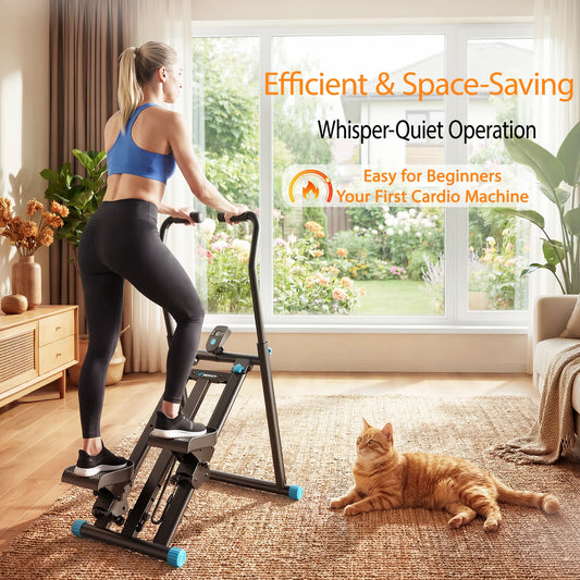 Merach Foldable Stair Stepper Silent Adjustable Cardio Climbing Machine