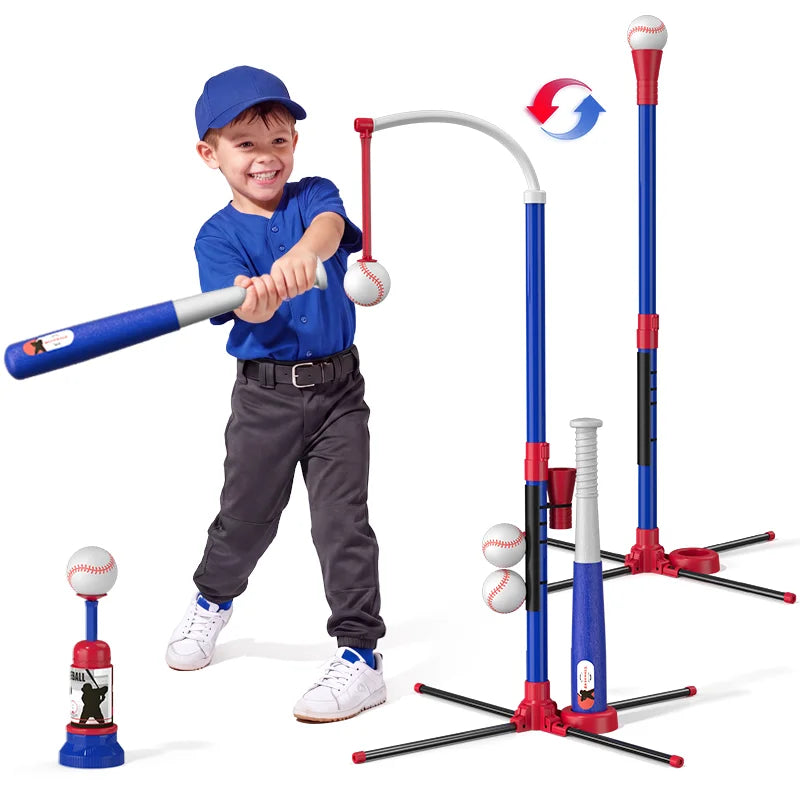 QDRAGON Kids Baseball Training Set With Automatic Pitching Machine