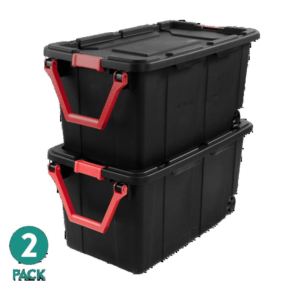 Sterilite Industrial Wheeled Plastic Storage Tote Container