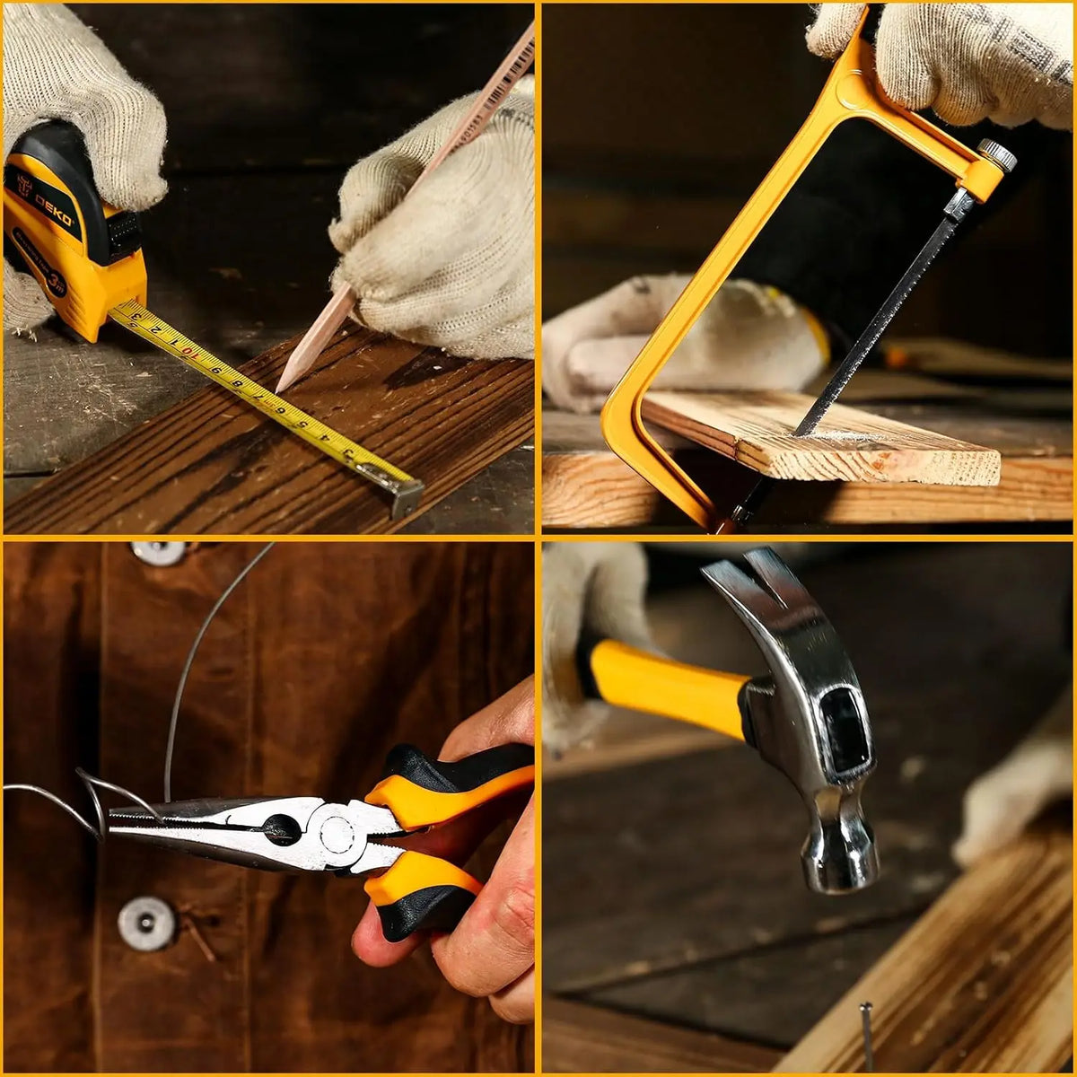 DEKO Mechanic Tool Set With Cordless Drill And Storage Case