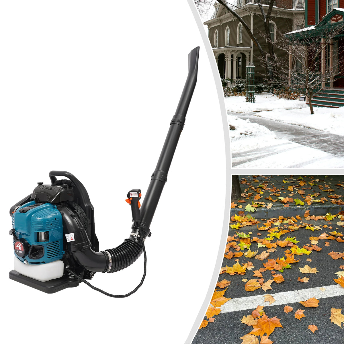 Bymaocar 75.6cc 4 Stroke Gas Powered Backpack Leaf Blower