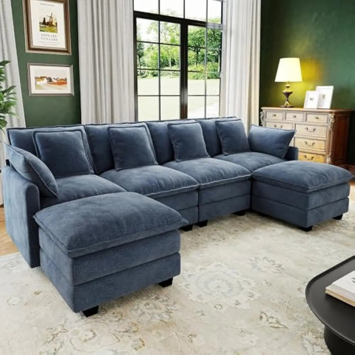 Modular Cloud Sectional Sofa With Deep Seats And Adjustable Layout