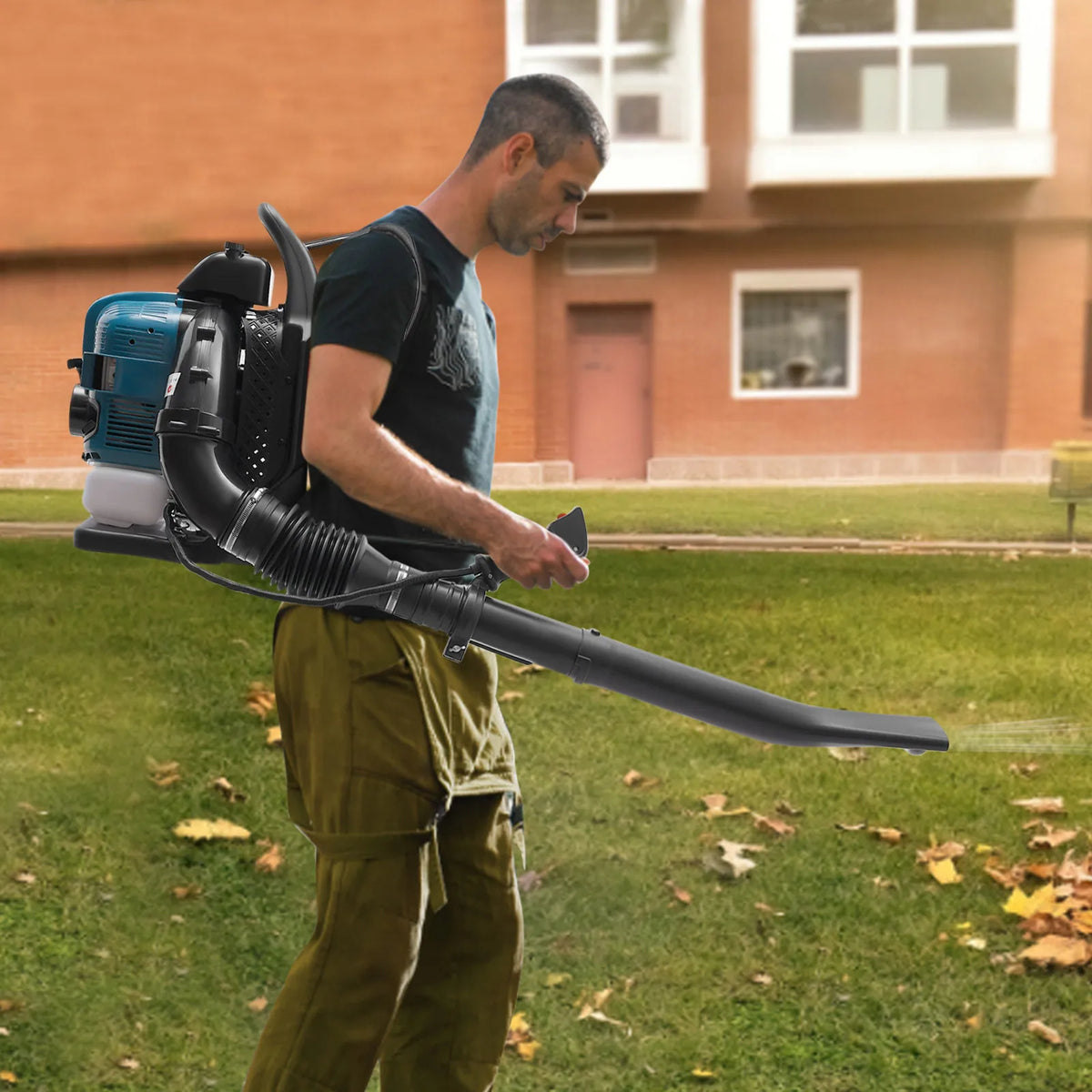 Bymaocar 75.6cc 4 Stroke Gas Powered Backpack Leaf Blower