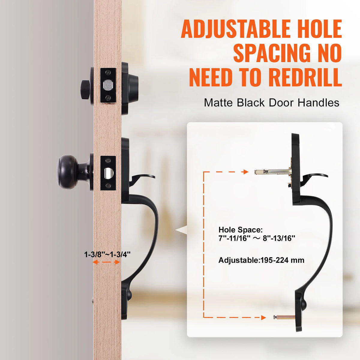 SucceBuy Front Door Handleset With Deadbolt And Interior Knob Lock