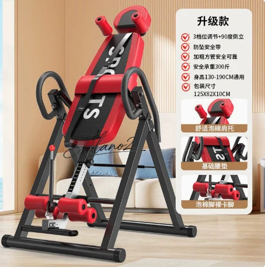 Gravity Inversion Table With Headrest for Back Stretching and Relief