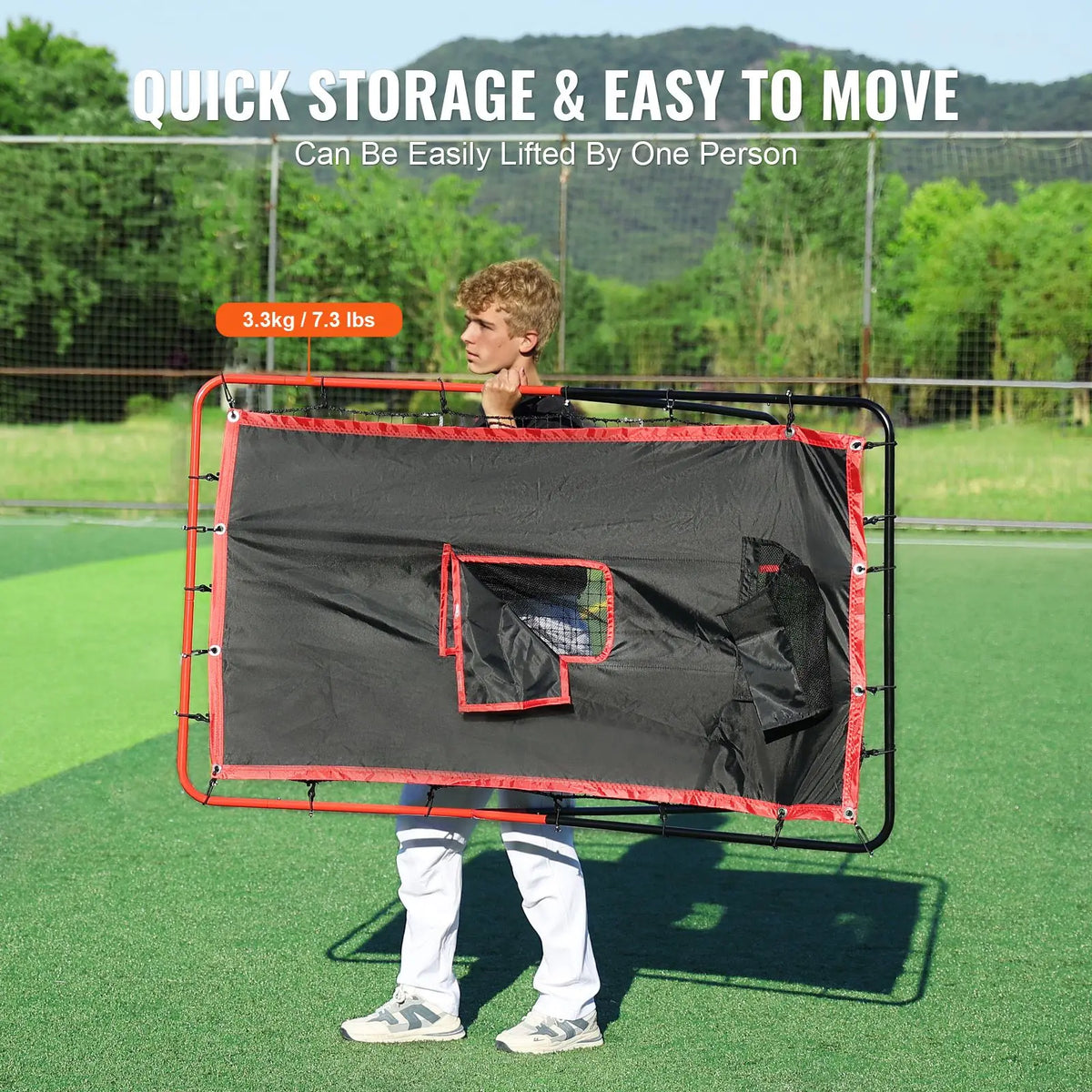 Baseball And Softball Rebounder Net For Pitching And Fielding Practice