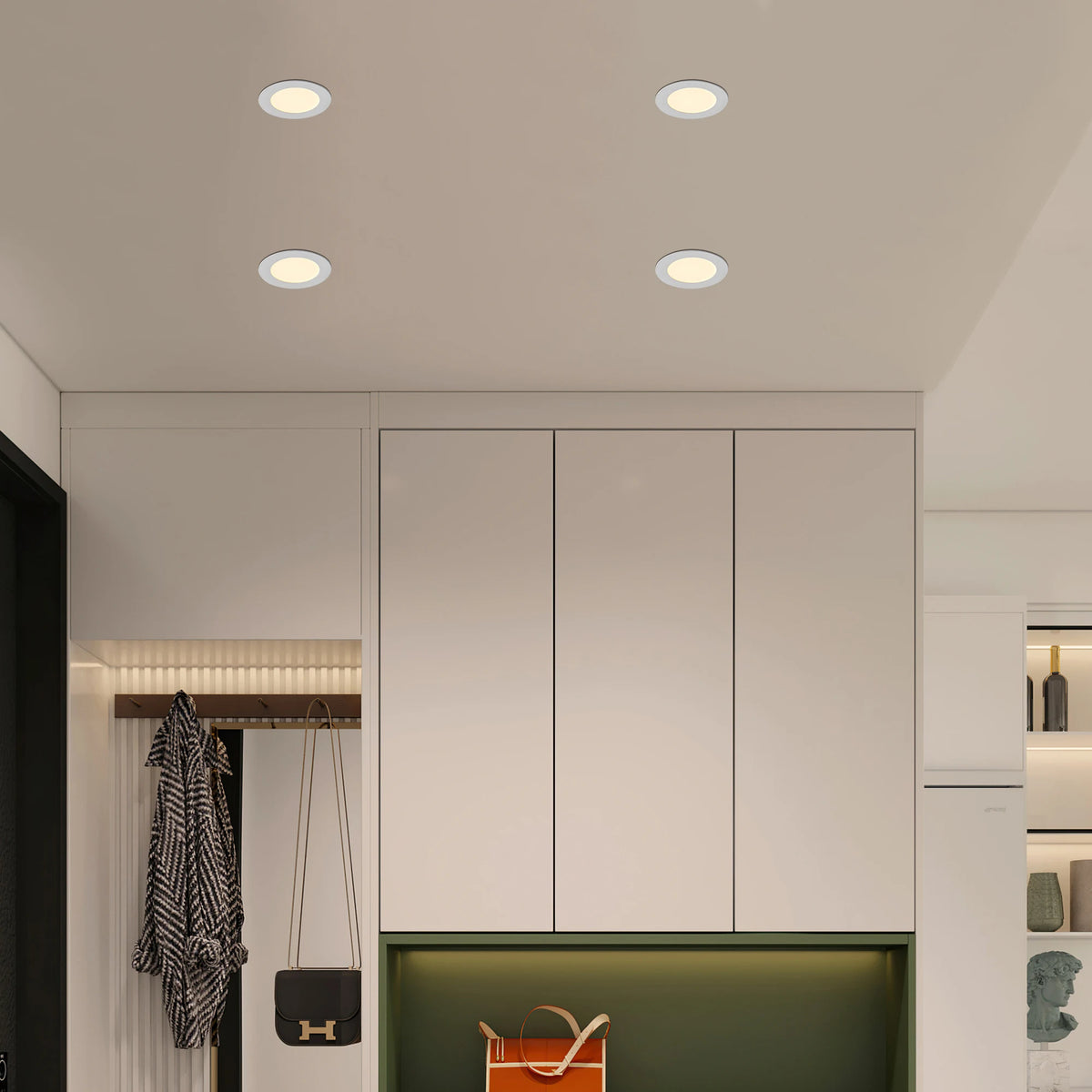 ARLGSITE Dimmable Recessed LED Ceiling Lights With Adjustable Color Temperature