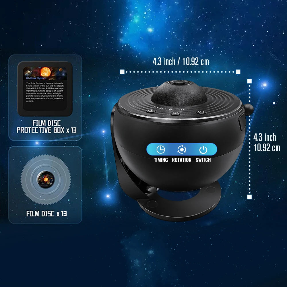 Aiopp Galaxy Projector Night Light With Realistic Stars And Planets