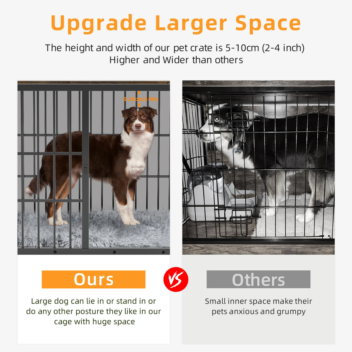 Metal And Wood Furniture Style Dog Crate End Table