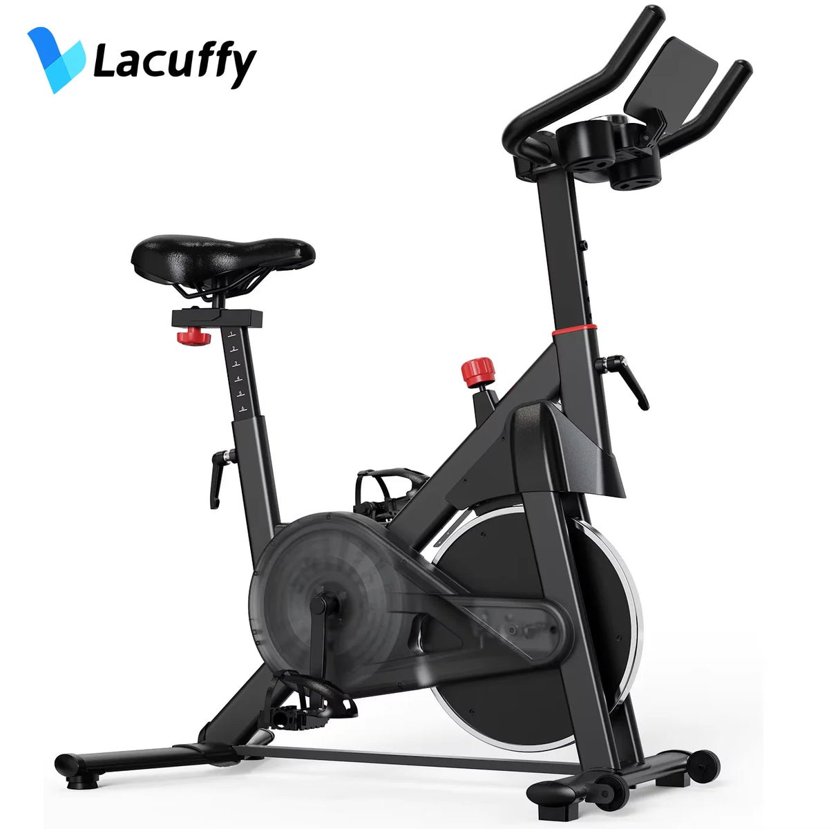 LACUFFY 32-Level Magnetic Resistance Exercise Bike Bluetooth Home Workout