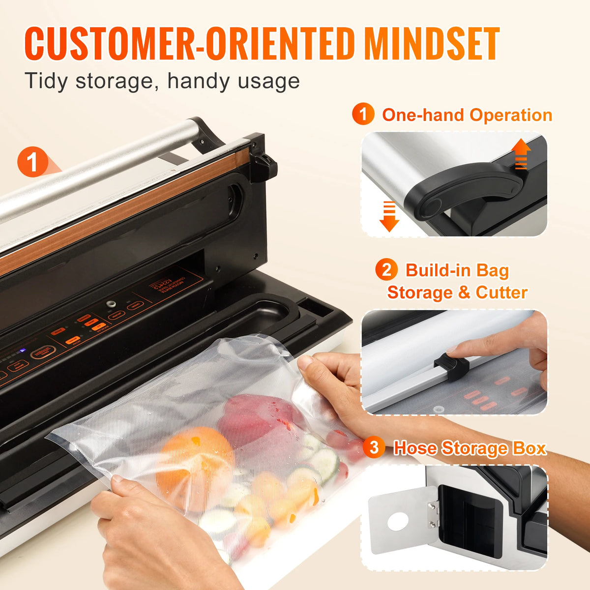 SucceBuy Commercial Automatic Vacuum Sealer for Food Packaging and Preservation