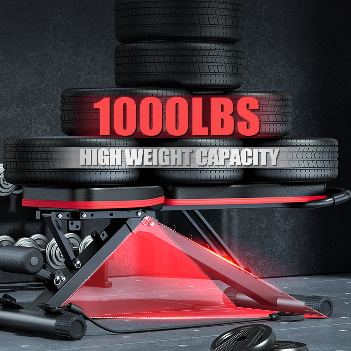 Foldable Multi Functional Dumbbell Weight Bench For Home Workouts