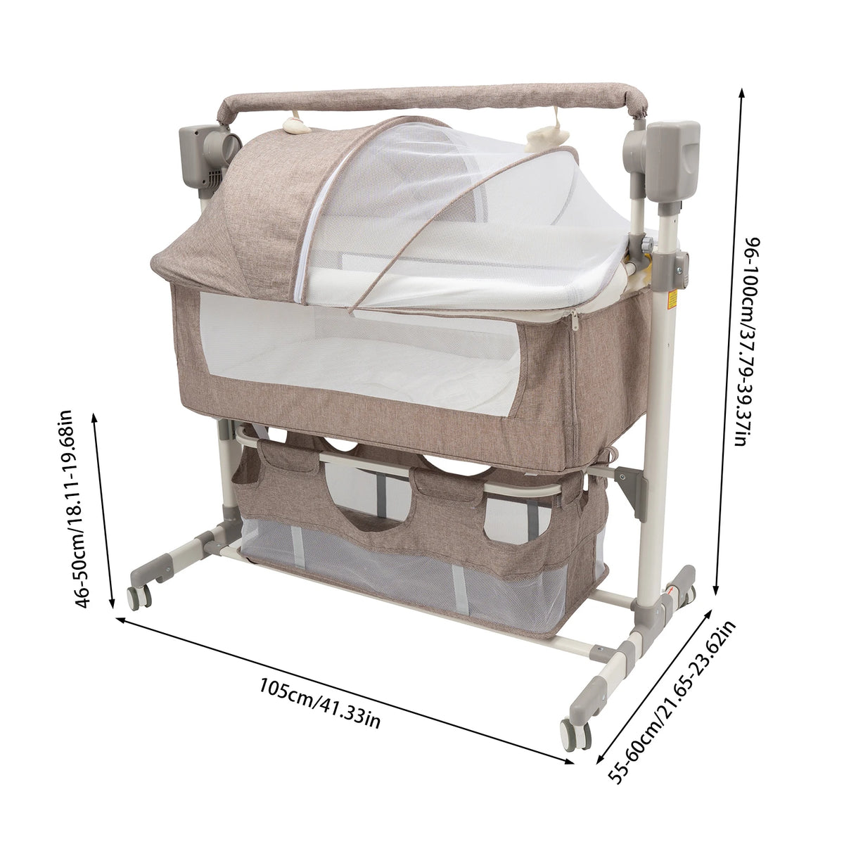 Smart Electric Baby Bassinet With Automatic Rocking and Music Play