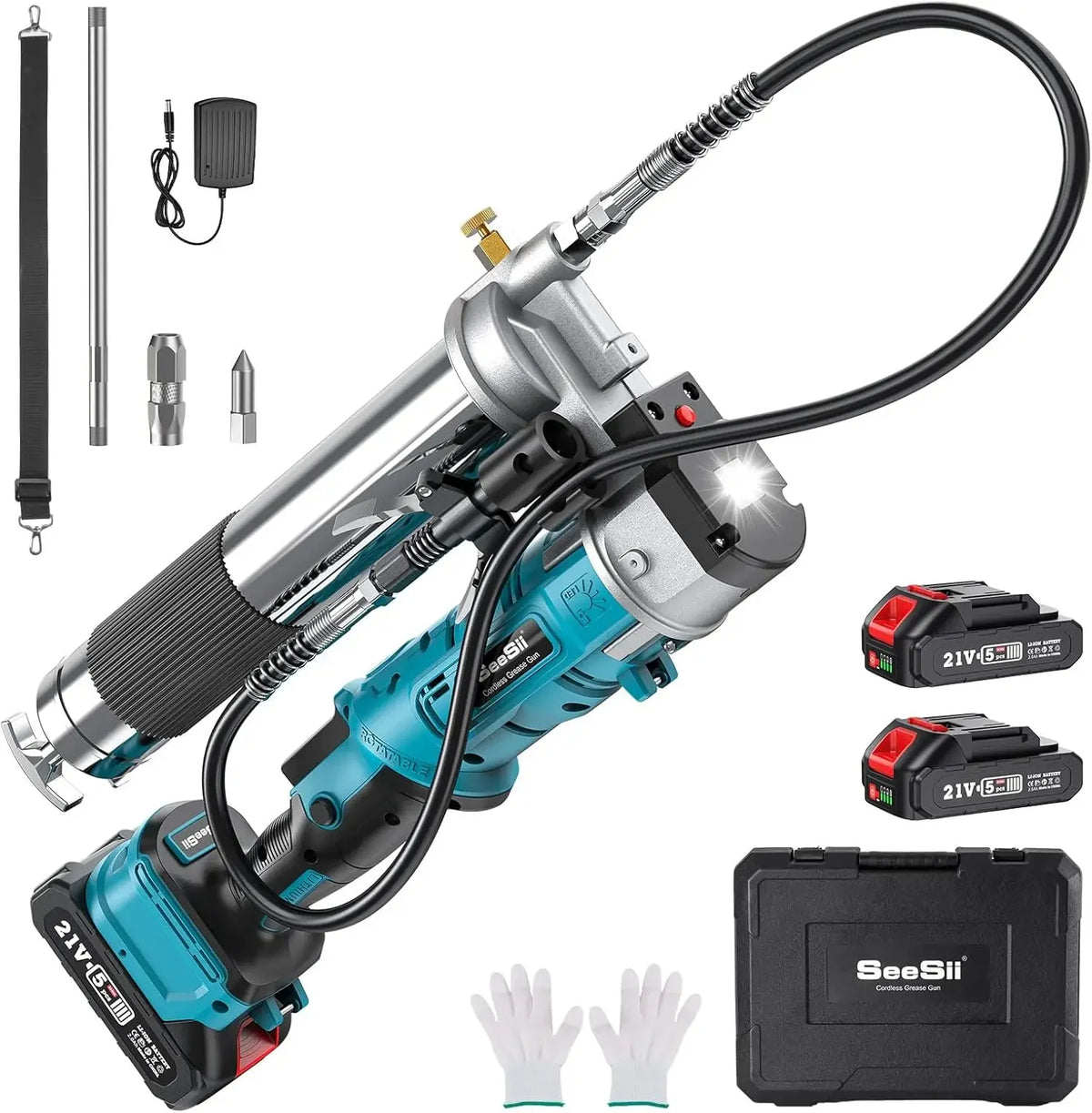Seesii Brushless Electric Grease Gun for Makita Battery Systems