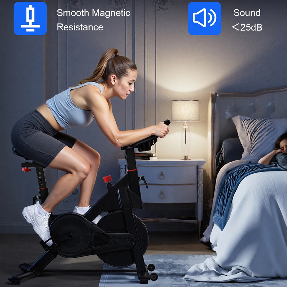 LACUFFY Magnetic Resistance Exercise Bike With 32 Levels For Home