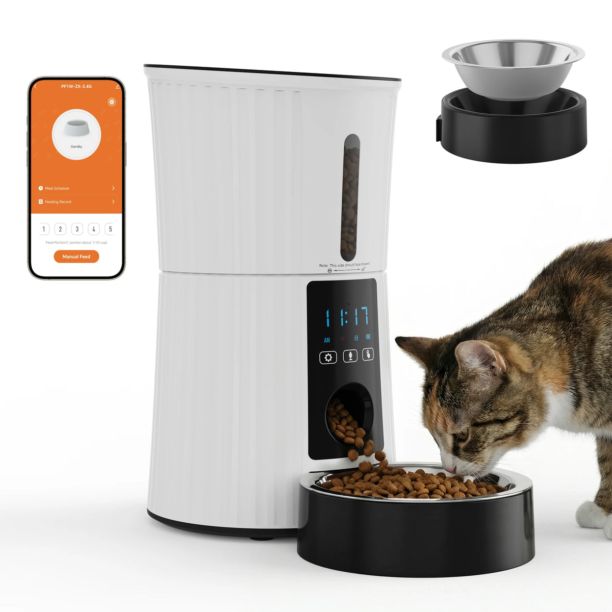 JHK WiFi Automatic Cat Feeder With App Control And Timer