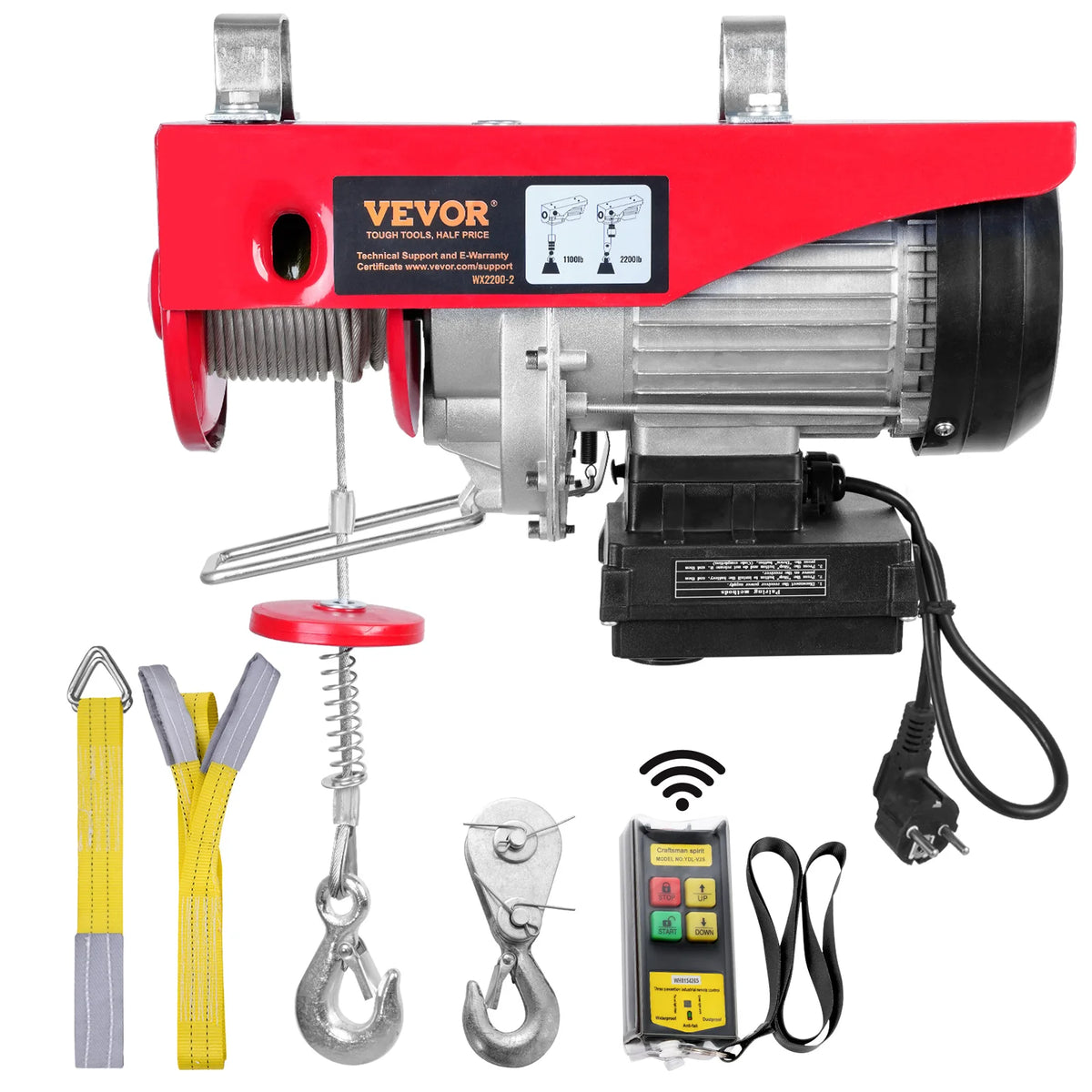 SucceBuy Wireless Electric Hoist for Garage and Warehouse Lifting