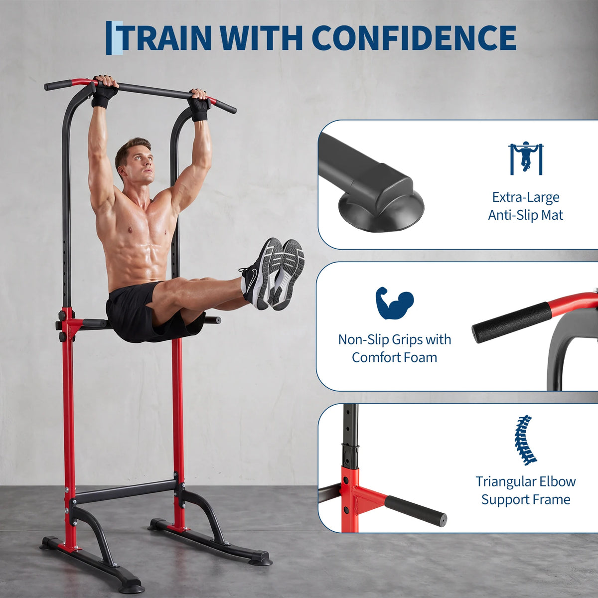 Multifunctional Power Tower for Pull Ups Dips and Strength Training