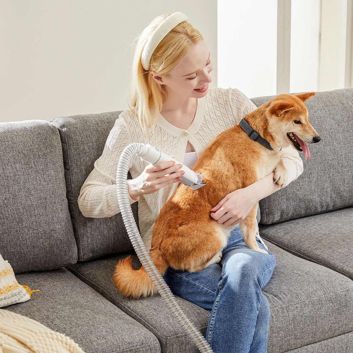JHK Cordless Pet Grooming Vacuum With Low Noise Clippers