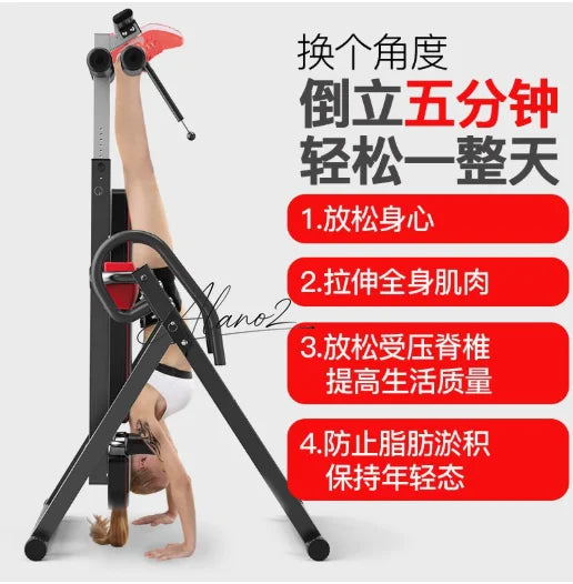 Gravity Inversion Table With Headrest for Back Stretching and Relief